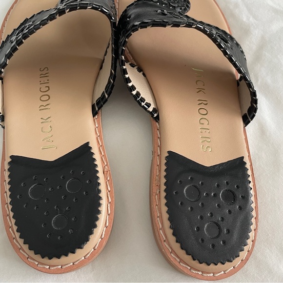 Jack Rogers black leather sandals in great condition size 8M - Picture 8 of 9
